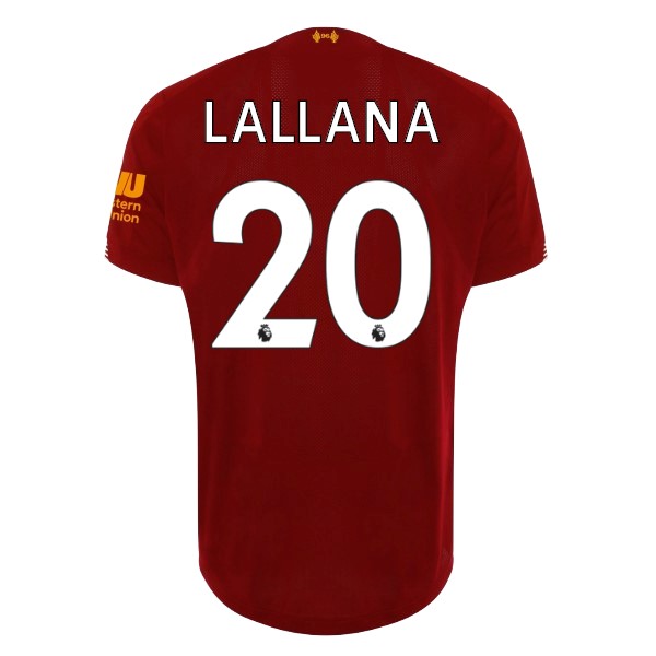 Camiseta Liverpool NO.20 Lallana 1ª Kit 2019 2020 Rojo